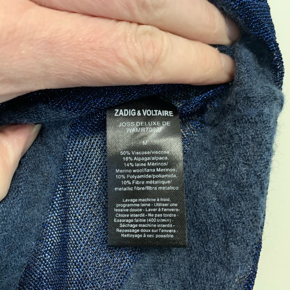 ❤️Zadig & Voltaire Sleeveless Knit Top Metallic M - Picture 5 of 8